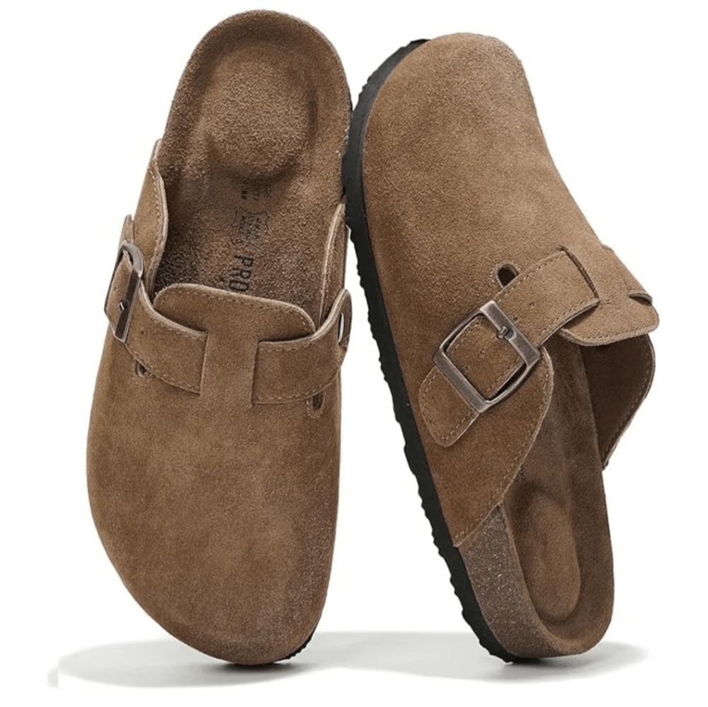 Women's Benton Footbed Tan Suede Mules